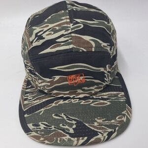 Nice Kicks Hat Strapback 5 Panel Black Green Tiger Camo 5 Camper Skate Surf Men